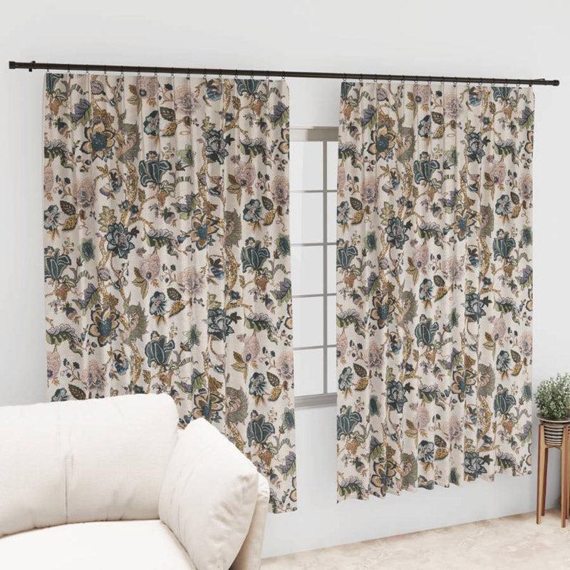 Mivaana Floral Curtain - Creamy Blue media 7