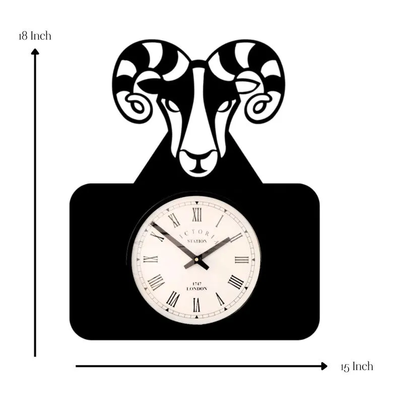 Aries Steel Analog Wall Clock - Black media 7
