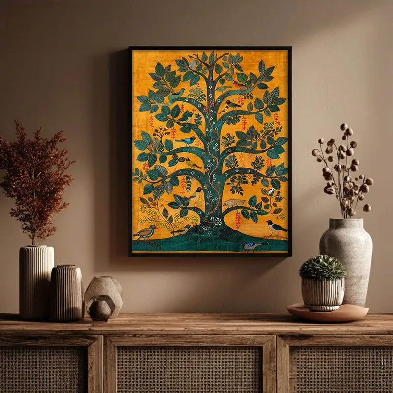 Tree of Life Canvas Wall Painting With Black Frame media 5