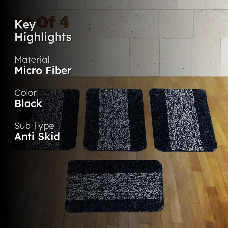 Marvis Anti Skid Bath Mat (Dark Grey) - Set Of Four media 2