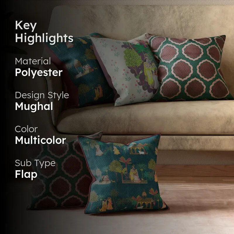 India Circus Gopis in Gokul Cushion Cover - Set Of Five media 2