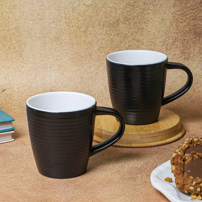 Brew Melamine Coffee Mug (250 mL Each/Black) - Set of Two media 3
