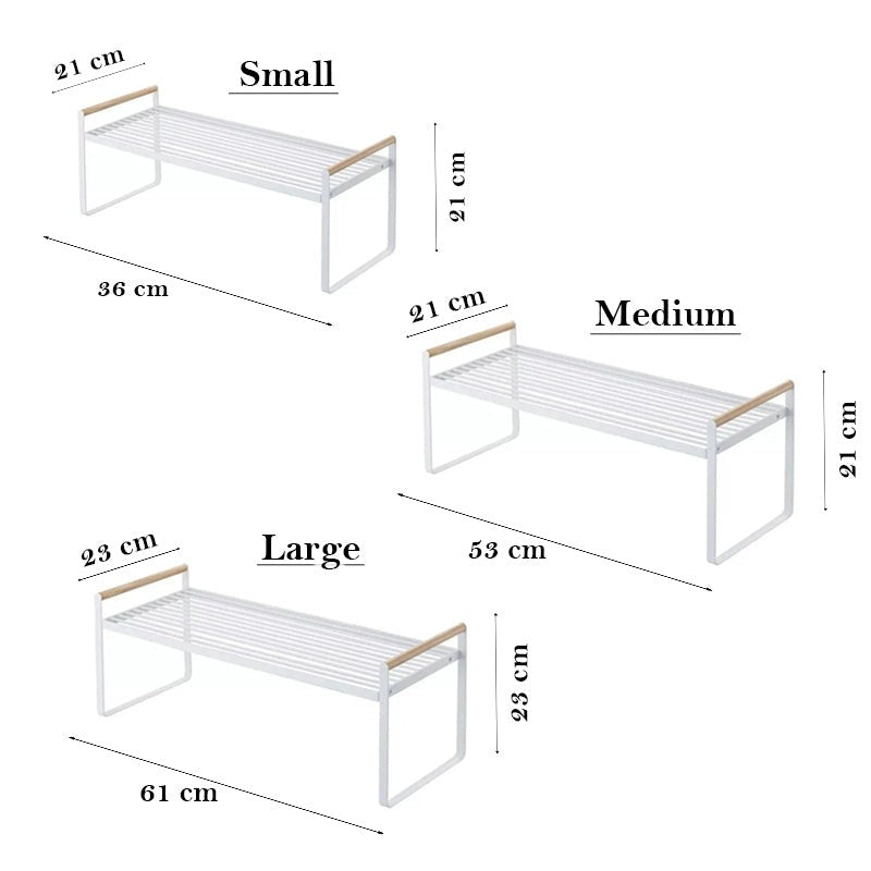 White Kitchen Countertop Riser Table - Space-Saving Organizer media 7
