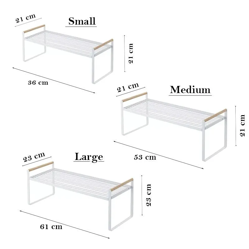 White Kitchen Countertop Riser Table - Space-Saving Organizer media 7
