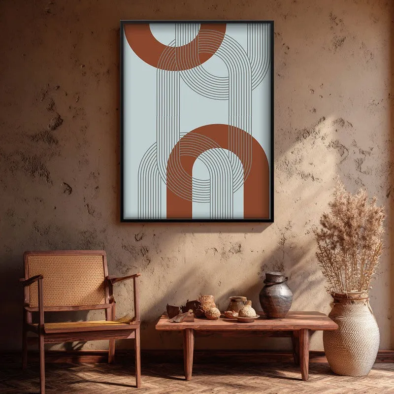 Linear Echo Canvas Wall Painting With Black Frame media 3