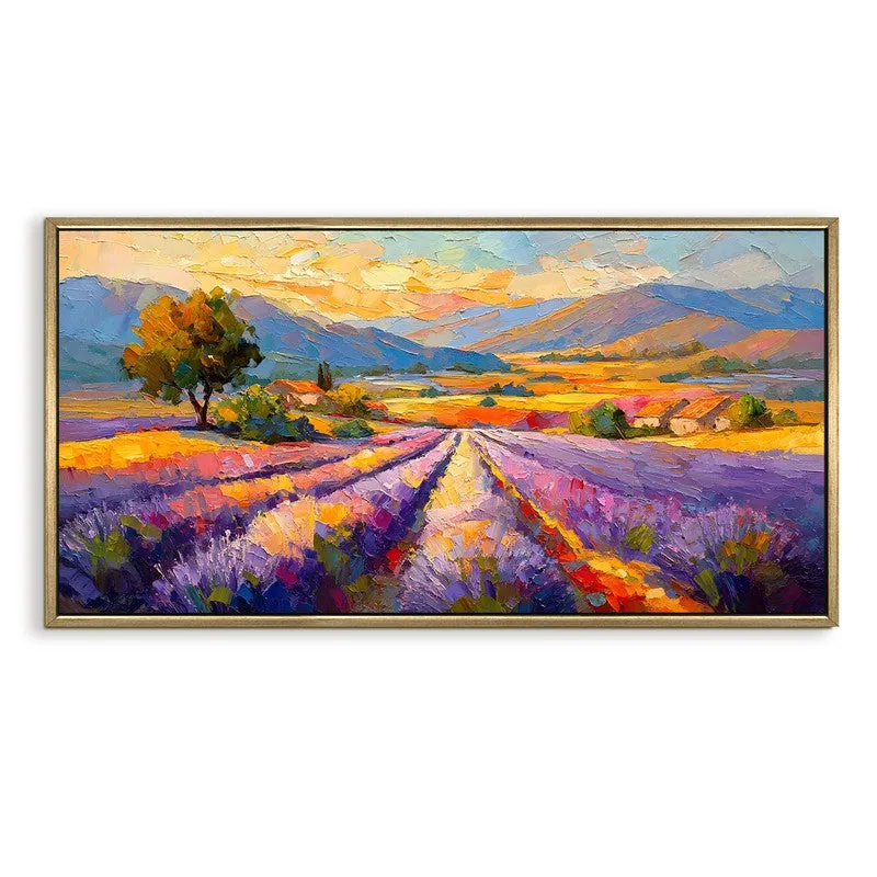 Violet Haze Canvas Wall Painting With Frame media 3
