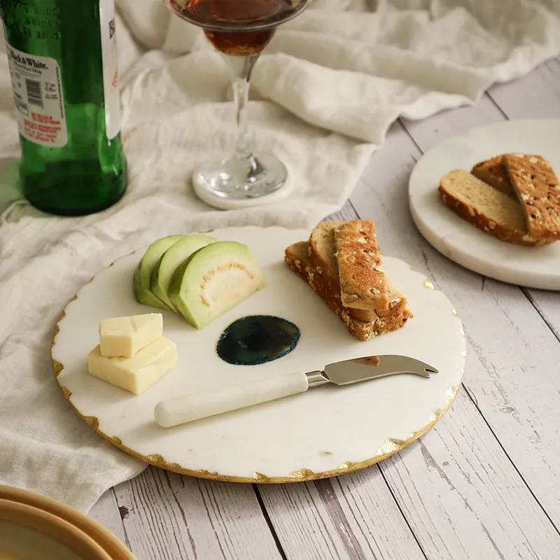 Trevi Neo Marble Platter With Knife - Two Piece Set media 1