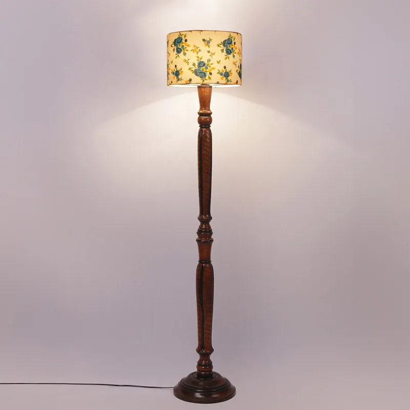 Alba Biya Vintage Wooden Floor Lamp media 4