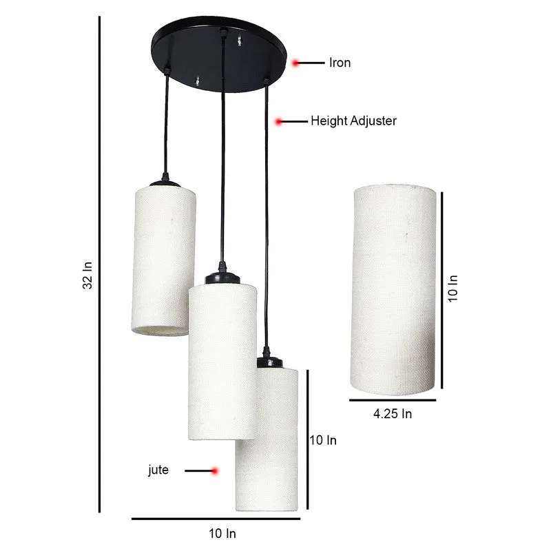 Cylentra Triple Metal Ceiling Lamp - White media 8
