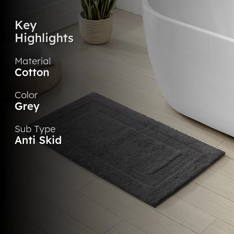 Paris Luxe Reversible Bath Mat - Grey media 2