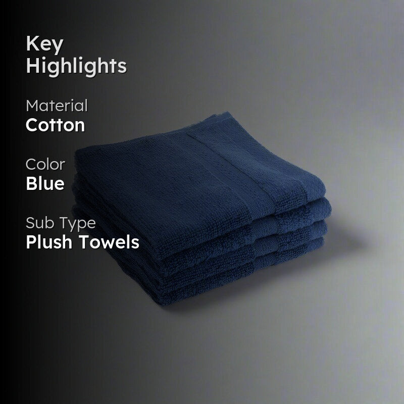 Miorah Face Towel (Blue) - Set Of Four media 2