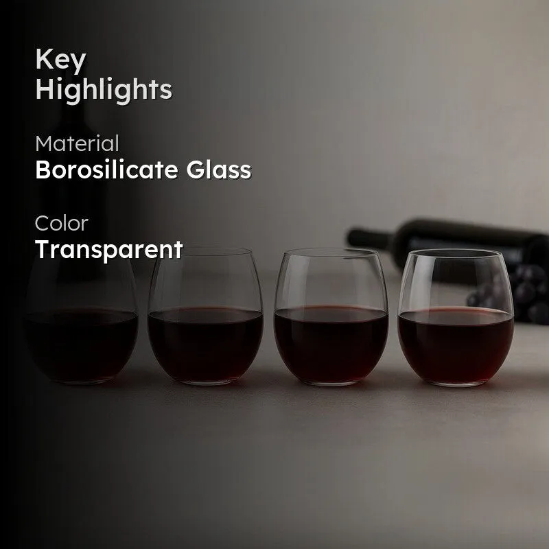 VelvetSip Handcrafted Wine Glass (250 mL) - Set Of Four media 2