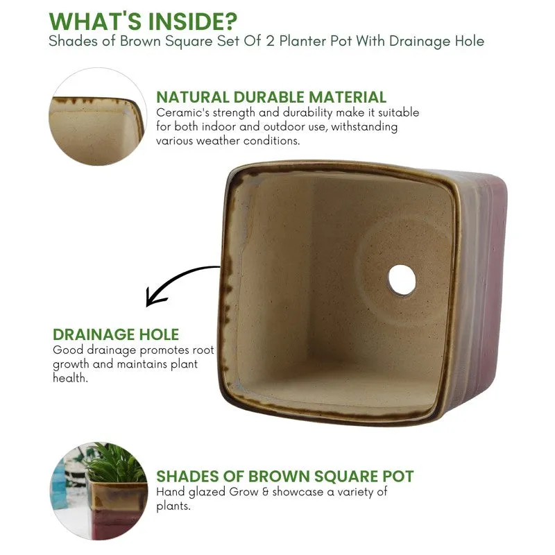 PureLuxe Pots & Planters (Brown) - Set Of Two media 7