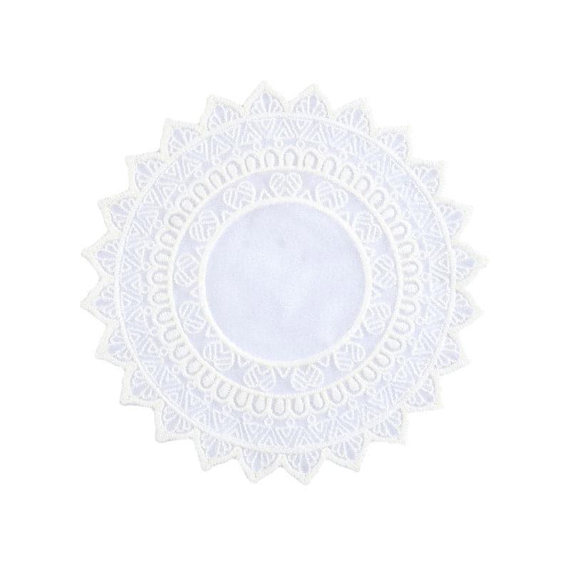 Embroidered French Star Doily - Set Of Four media 4