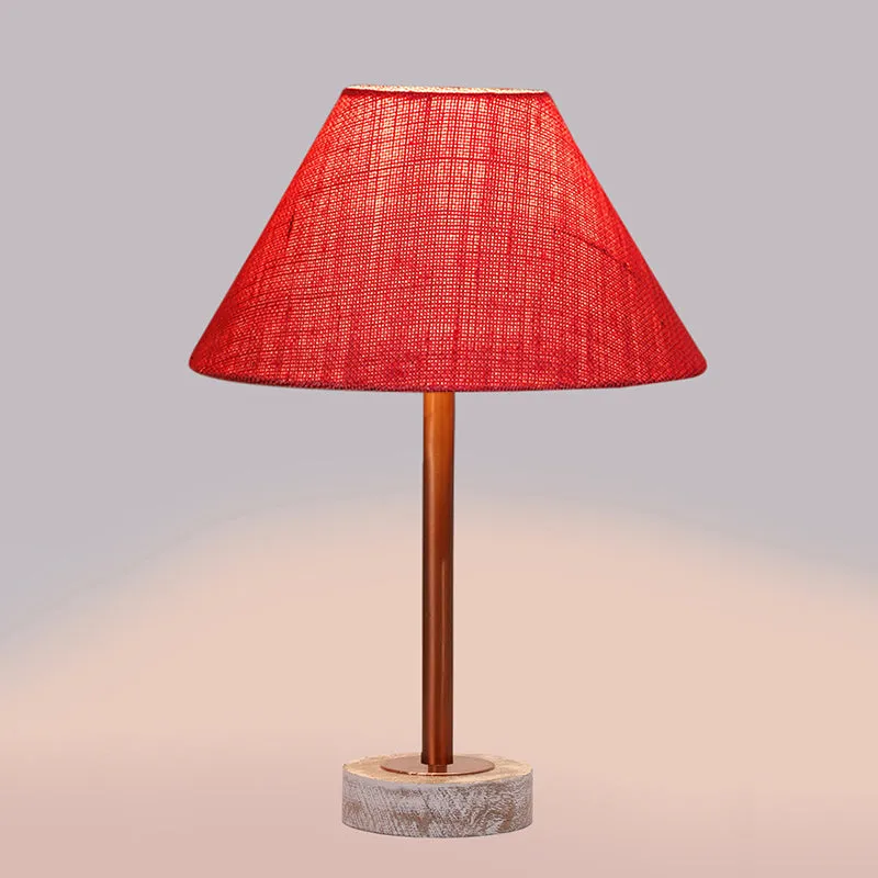 Sienna II Rodin Wooden Table Lamp - Pink,Copper,White media 5