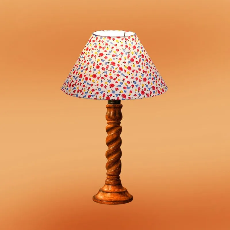 Elvane Solin Wooden Table Lamp - Multicolor media 6