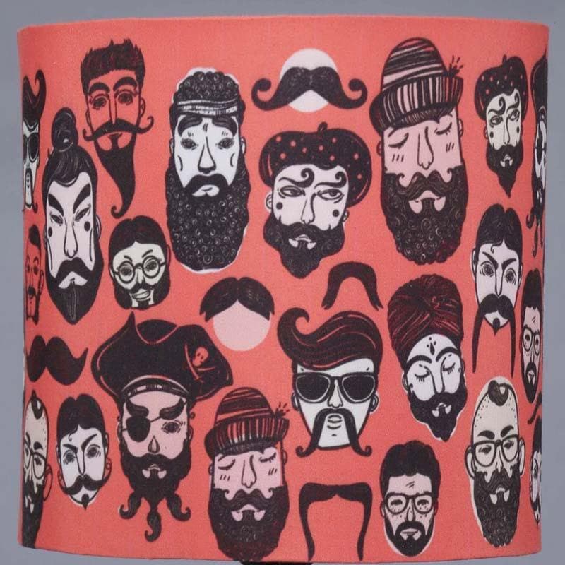 Beard Babble Fabric Table Lamp - Multicolor media 4