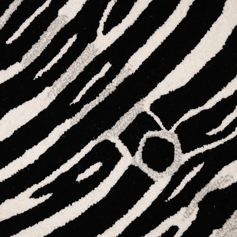 Zebra Safari Cotton Carpet - Black & White media 7