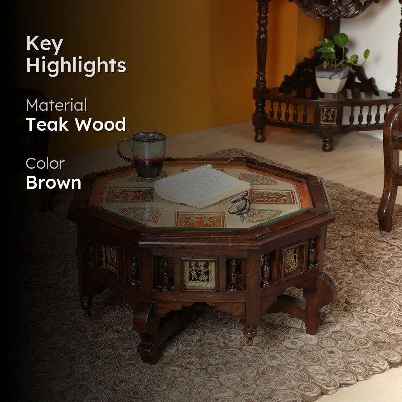 Elba Teak Wood Center Table media 2
