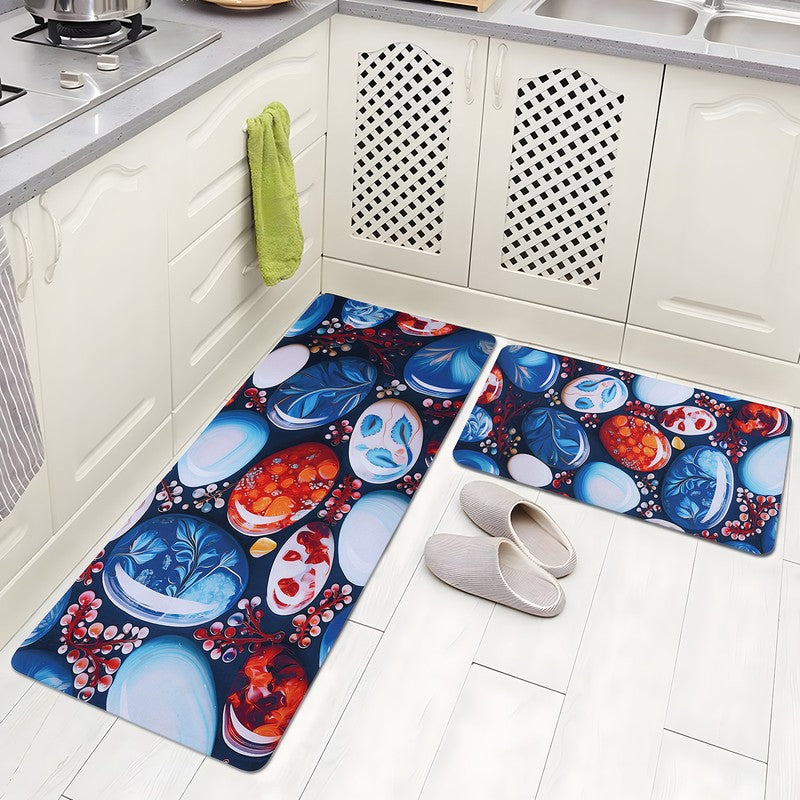 Rivelle Rubber Kitchen Floor Mats - Set of Two