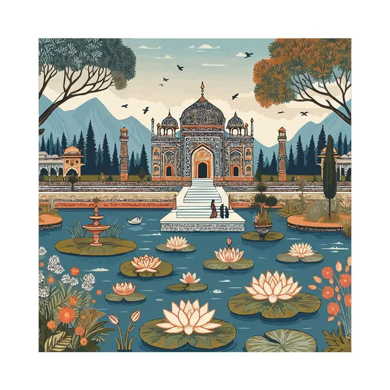 Timeless Taj Mahal Wall Painting media 4