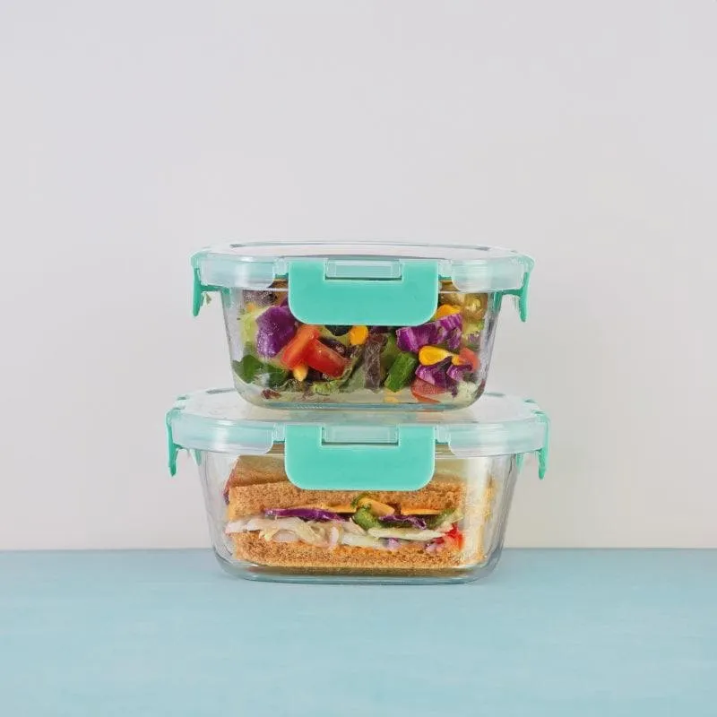 Crusade Square Glass Container (520 & 800 ML) - Set Of Two media 3