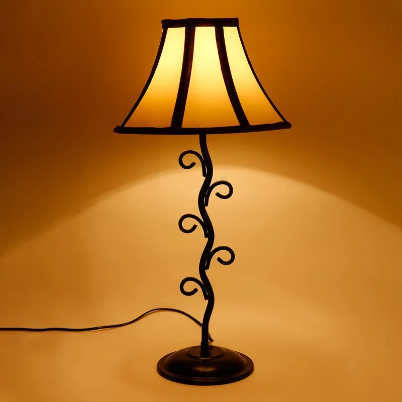 Emberraen Cotton Table Lamp With Iron Base - White media 5