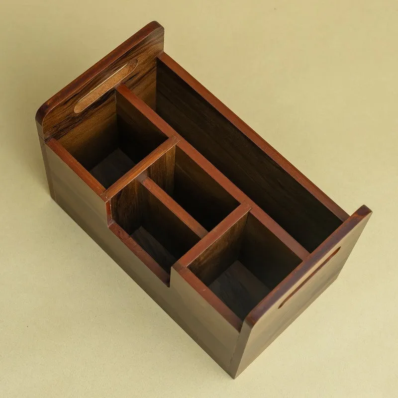 Nexa Grid MDF Desk Organiser - Brown media 6