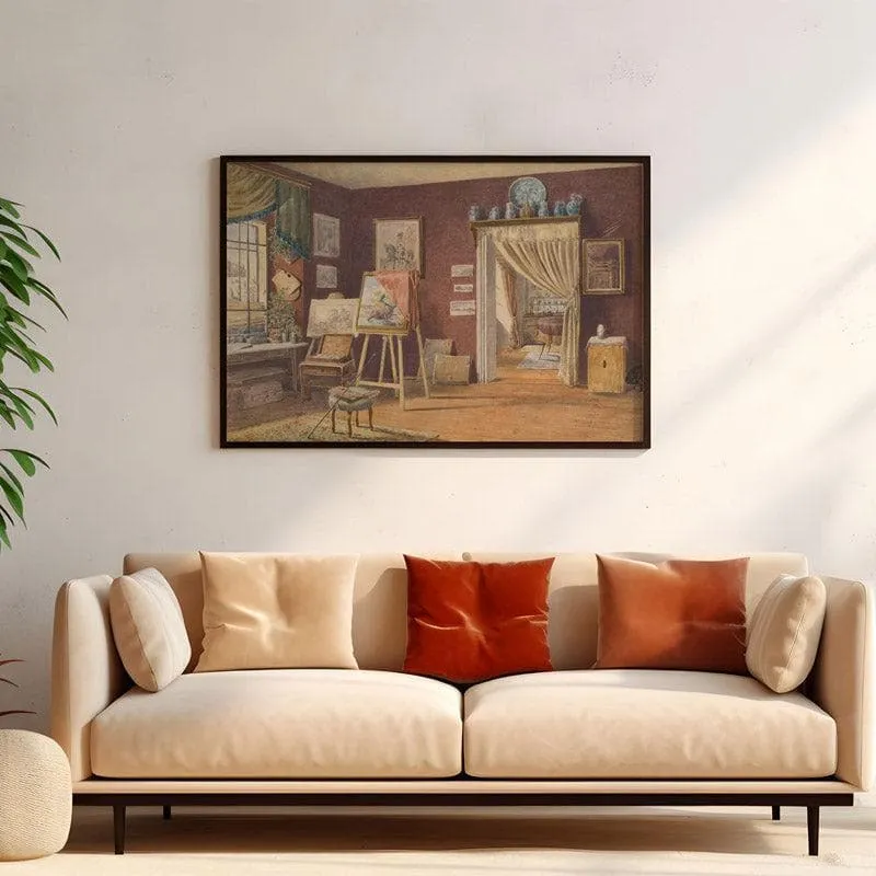 Artist's Atelier Canvas Wall Painting - Black Frame media 4