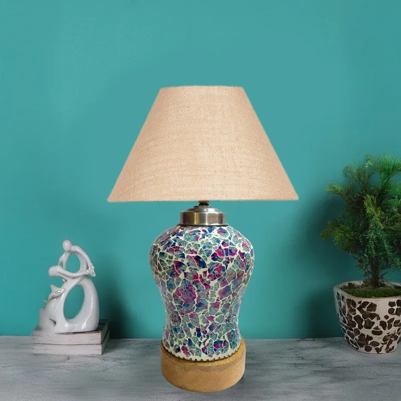 Glowex Wooden Table Lamp - Multicolor media 2