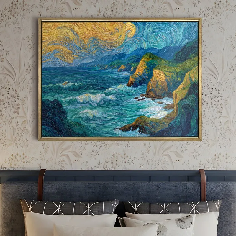 Mystic Bay Canvas Wall Painting With Frame media 5