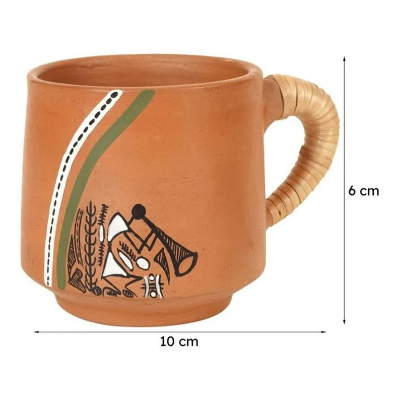 Tribal Terracotta Tea Cup (150mL Each) - Set of Six media 8