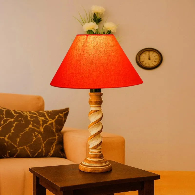 Modera Kyne Wooden Table Lamp - Orange media 3