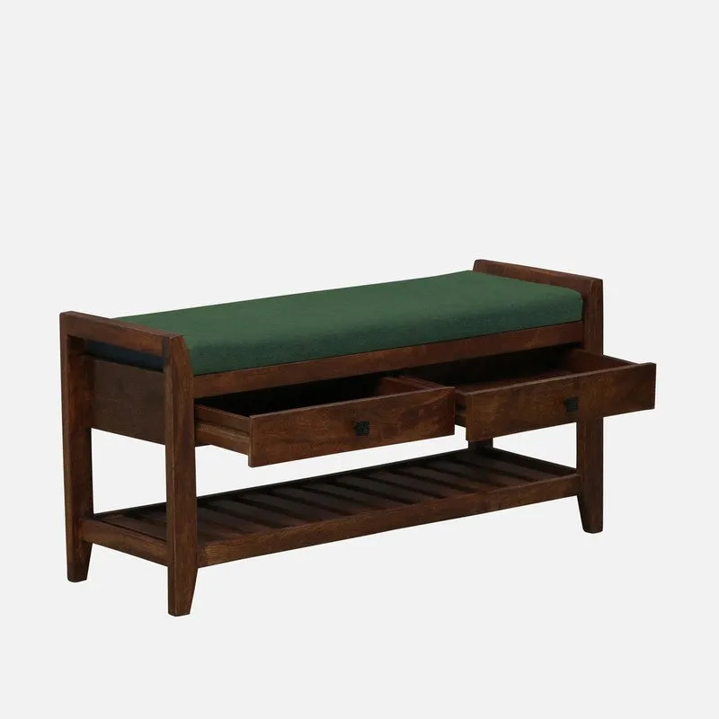 Harbor Nest Mango Wood Shoe Rack - Green media 4