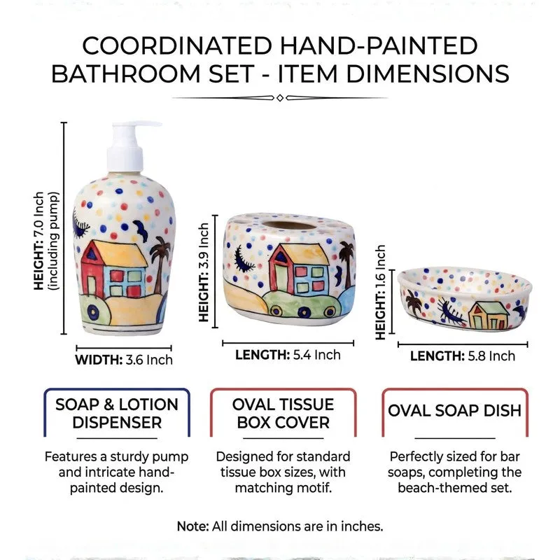 Fresh Nest Ceramic Bathroom Set - Three Piece Set media 7