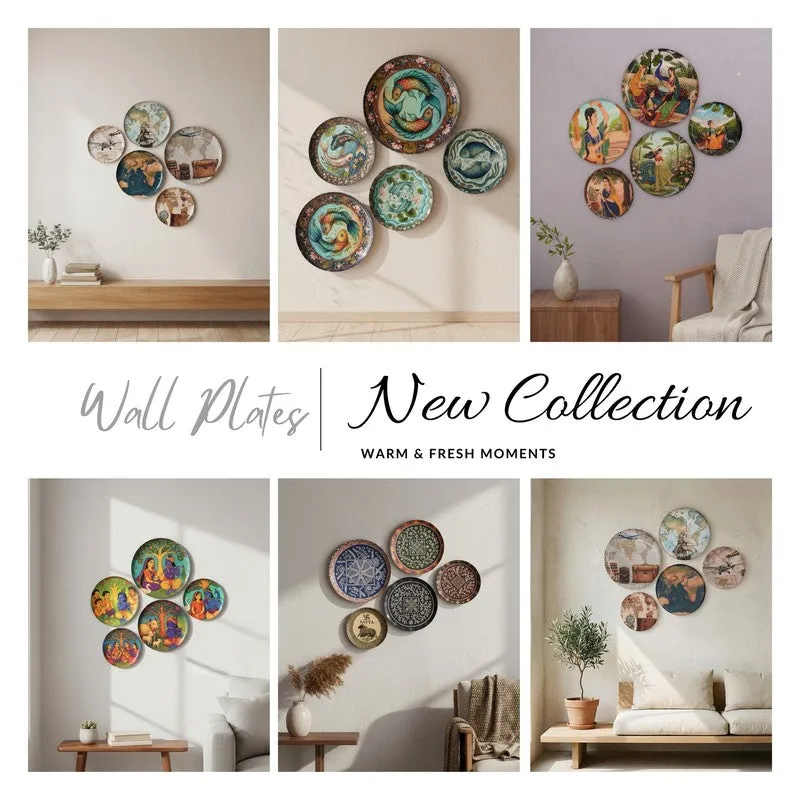 Azure Coastline Wall Plates - Set of Five media 3