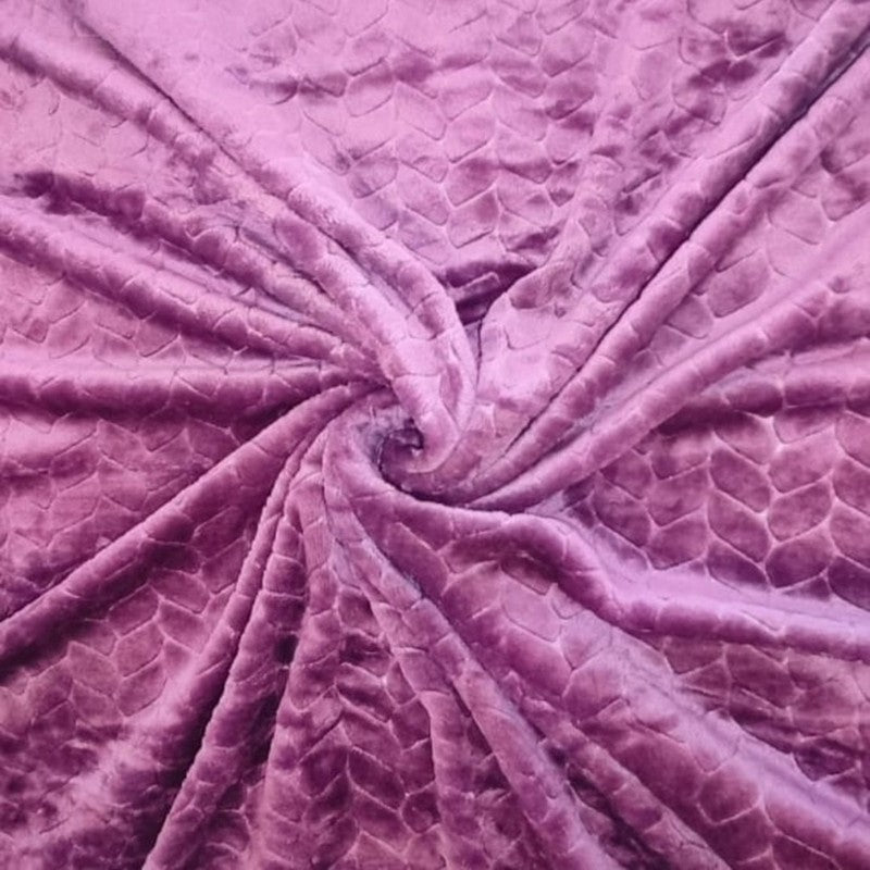 Plushyn Solid Woolen Blanket (Purple) - 300 GSM media 3