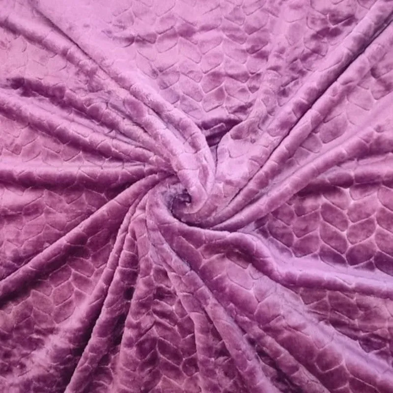 Plushyn Solid Woolen Blanket (Purple) - 300 GSM - 3