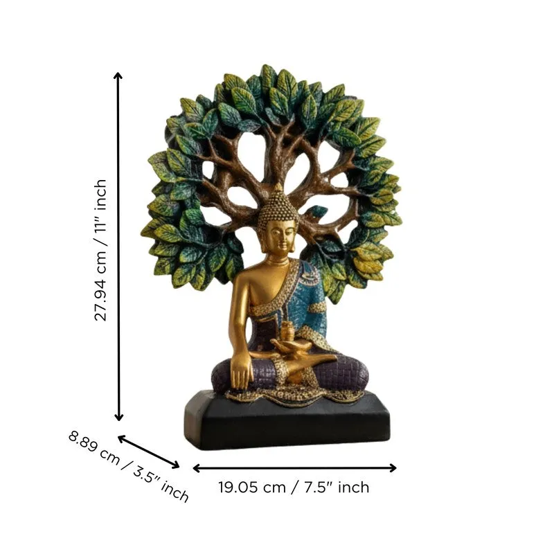 Zenroot Buddha Resin Idol - Blue media 6