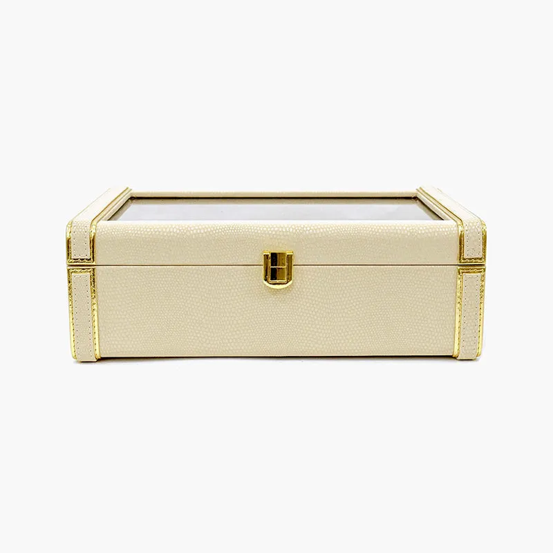 Tisquo II Faux Leather Watch Organizer - Ivory media 3