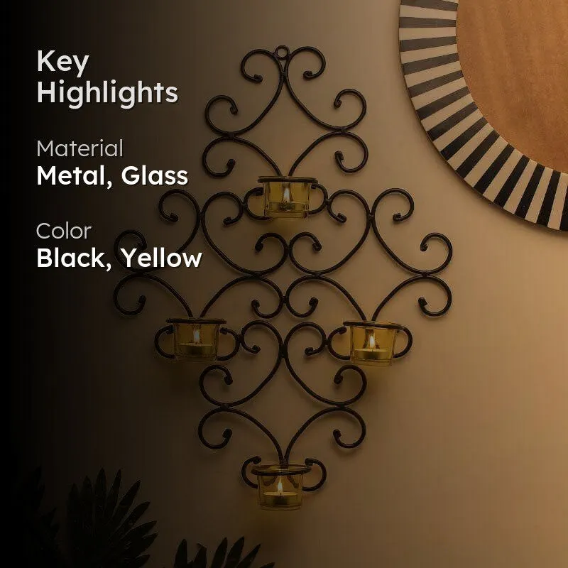 Victorian Candle Holder - Yellow media 2
