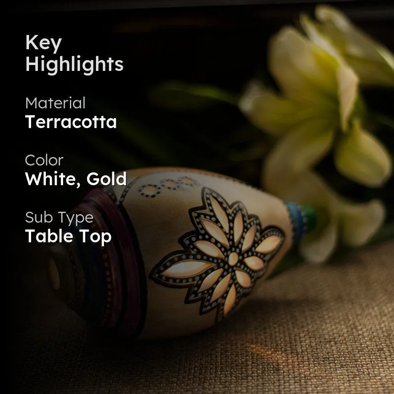 Shankha Jyoti Terracotta Tea Light Holder media 2