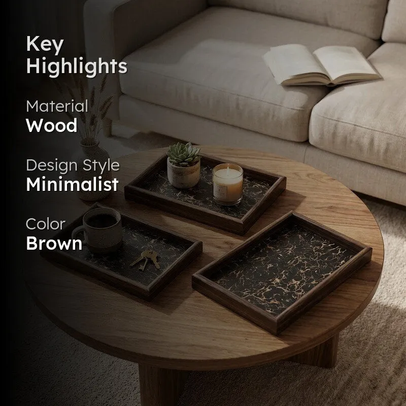 Rioware LuxePatina Wooden Serving Tray - Set Of Three media 2
