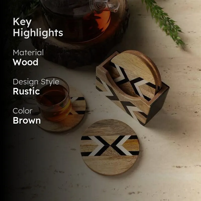 Teer Wooden Coaster - Set Of Four media 2