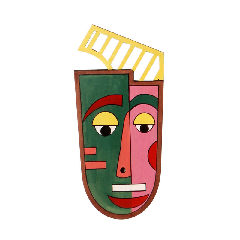 Rabani Mask Wooden Wall Accent media 3