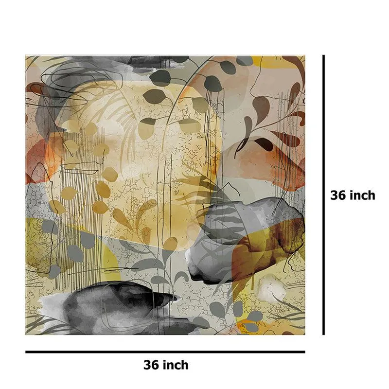 Abstract Organic Shapes Poly Canvas Wall Painting media 8