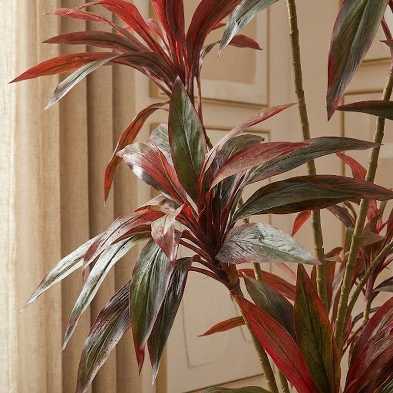 Plantara Artificial Dracaena Green Tree With Black Plastic Pot  5.6 ft media 6