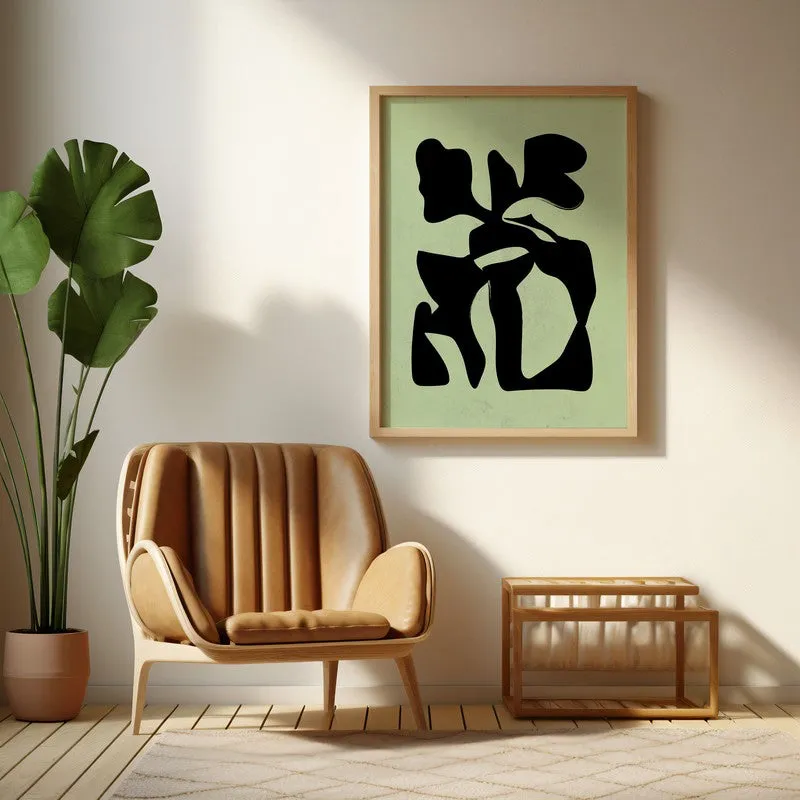Modern Totem Canvas Wall Painting With Brown Frame media 6
