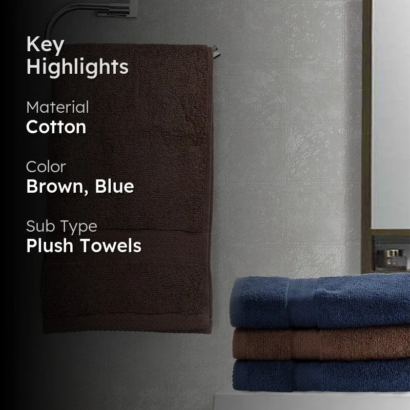 Miorah Hand Towel (Brown & Blue) - Set Of Four media 2