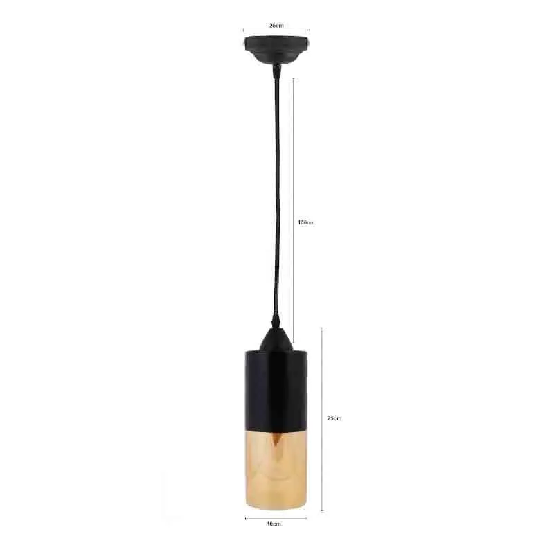 Capsule LED Glass Ceiling Lamp - Black media 6